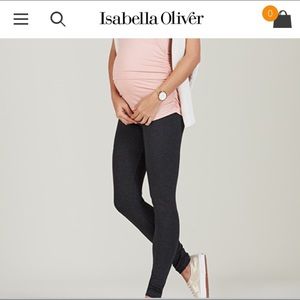 Isabella Oliver Maternity Leggings Dark Gray